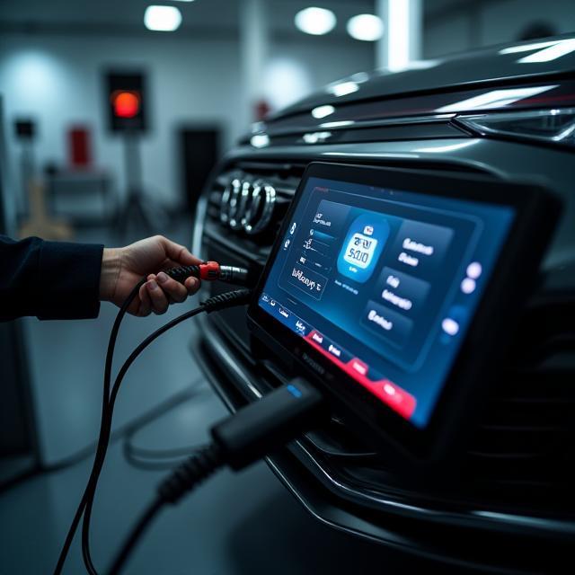 Advanced diagnostics tools connected to Audi vehicle